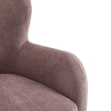 Luxury Modern Fabric Armchair with Round Arms & Tapered Legs