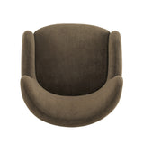 Luxury Modern Fabric Armchair with Round Arms & Tapered Legs