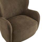 Luxury Modern Fabric Armchair with Round Arms & Tapered Legs
