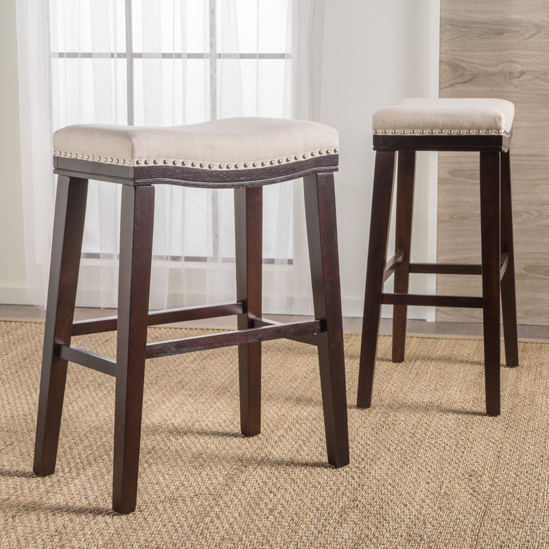 30-Inch Saddle Shaped Studded Rim Stool (Set of 2) - NH575003