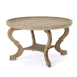 Finished Faux Wood Circular Coffee Table - NH372303