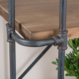 Industrial Pipe Design 5-Shelf Etagere Bookcase - NH869592