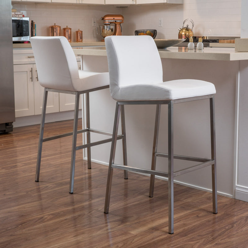 30-Inch Bonded Leather Barstool (Set of 2) - NH716692