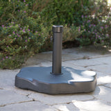 Hexagon Black Concrete Umbrella Base - NH083932