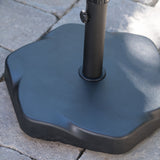 Hexagon Black Concrete Umbrella Base - NH083932