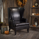 Leather High Back Wingback Armchair - NH114592