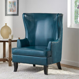 Leather High Back Wingback Armchair - NH114592