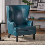 Leather High Back Wingback Armchair - NH114592