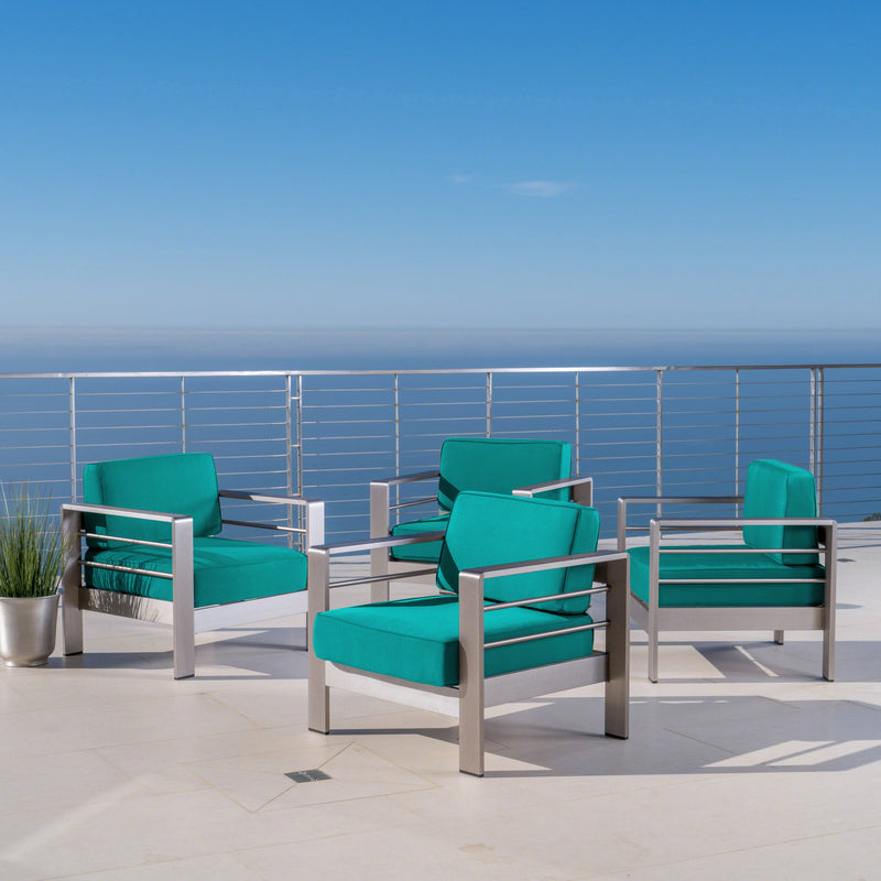 Outdoor Club Chair with Cushion (Set of 4) - NH767403