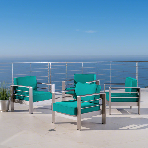 Outdoor Club Chair with Cushion (Set of 4) - NH767403