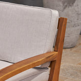 Outdoor Acacia Wood Club Chairs with Sunbrella Cushions - NH772703