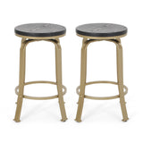 Modern Industrial Swiveling Counter Stool (Set of 2) - NH220113