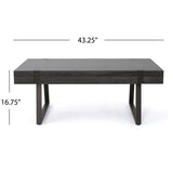 Black Oak Wood Coffee Table - NH789992