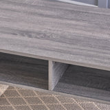 Mid Century Modern Faux Wood Overlay Coffee Table - NH893403