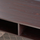 Mid Century Modern Faux Wood Overlay Coffee Table - NH893403