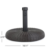 45lbs Brown Resin and Iron Round Umbrella Base - NH714003