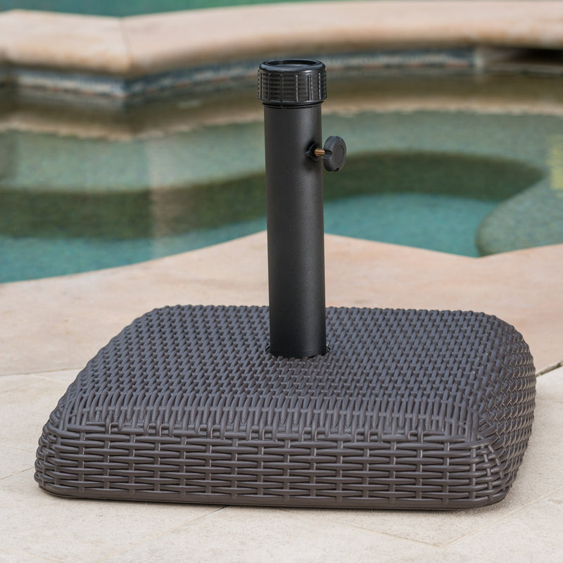 66lbs Brown Resin and Iron Square Umbrella Base - NH814003