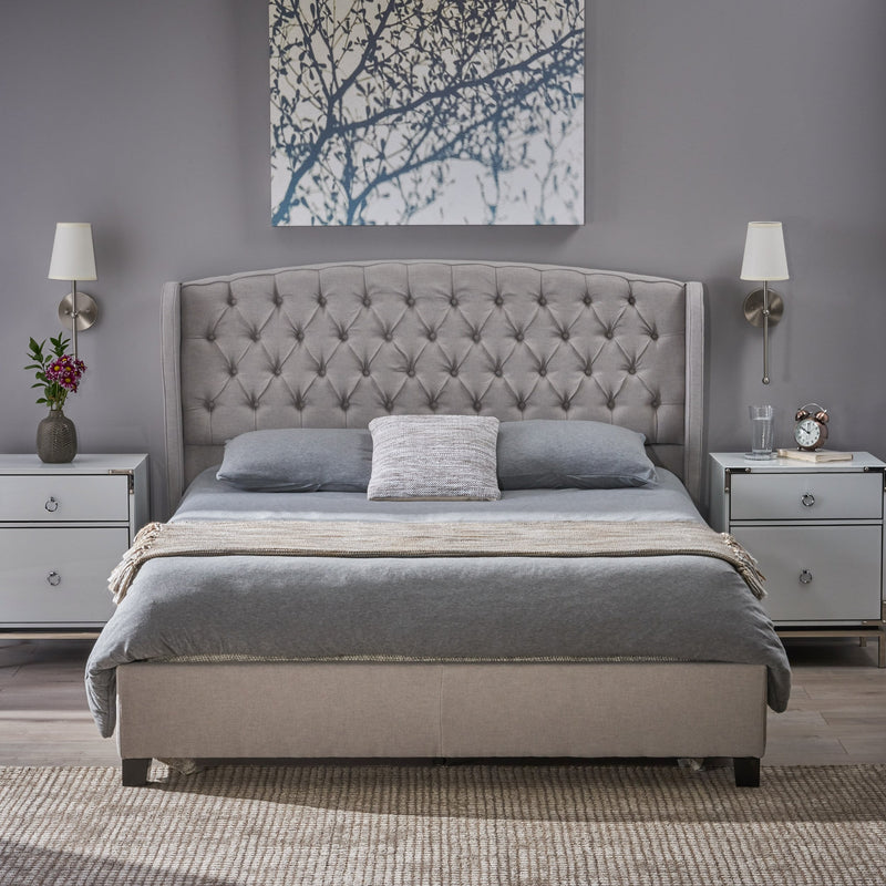 Fully Upholstered Fabric Queen Bed Set - NH462003