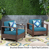 Outdoor Acacia Wood Club Chairs (Set of 2) - NH353603