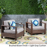 Outdoor Acacia Wood Club Chairs (Set of 2) - NH353603