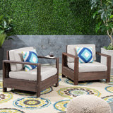 Outdoor Acacia Wood Club Chairs (Set of 2) - NH353603