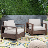 Outdoor Acacia Wood Club Chairs (Set of 2) - NH353603