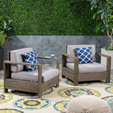 Outdoor Acacia Wood Club Chairs (Set of 2) - NH353603