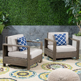 Outdoor Acacia Wood Club Chairs (Set of 2) - NH353603