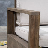 Outdoor Acacia Wood Club Chairs (Set of 2) - NH353603