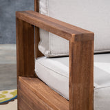 Outdoor Acacia Wood Club Chairs (Set of 4) - NH263603