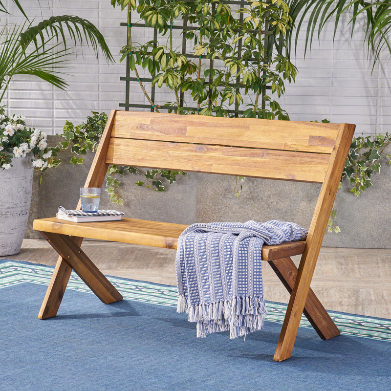 Outdoor Acacia Wood Bench - NH014403