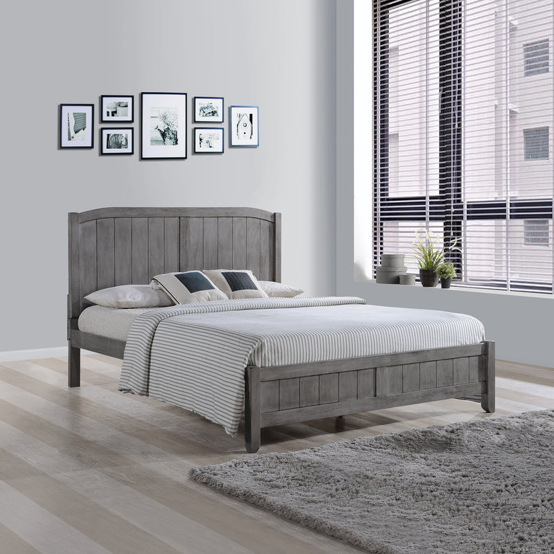 Rustic Wooden Queen Platform Bed - NH135903