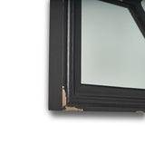 Rectangular Wooden Rustic Farmhouse Mirror, Distressed Black Frame - NH897803