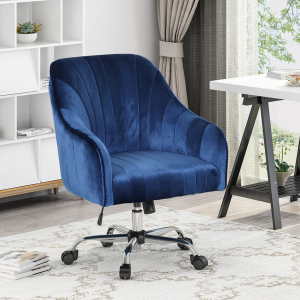 Glam Velvet Home Office Chair with Swivel Base - NH021903