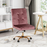 Glam Tufted Home Office Chair with Swivel Base - NH281903