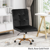 Glam Tufted Home Office Chair with Swivel Base - NH281903