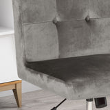 Glam Tufted Home Office Chair with Swivel Base - NH281903