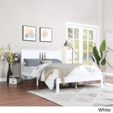 Modern Farmhouse Acacia Wood Queen Bed Platform - NH127113