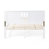 Modern Farmhouse Acacia Wood Queen Bed Platform - NH127113