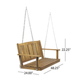 Outdoor Aacia Wood Porch Swing - NH658903