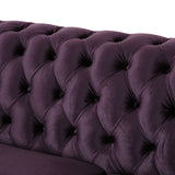 6 Seater Tufted Velvet Chesterfield Sectional - NH504013