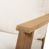 Outdoor Acacia Wood Club Chairs with Cushions (Set of 2) - NH284213