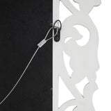 Traditional Standing Mirror with Floral Carved Frame - NH455113