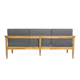 Outdoor Acacia Wood 3 Seater Sofa - NH875313