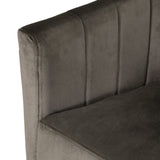 Modern Glam Channel Stitch Velvet Swivel Club Chair - NH728413