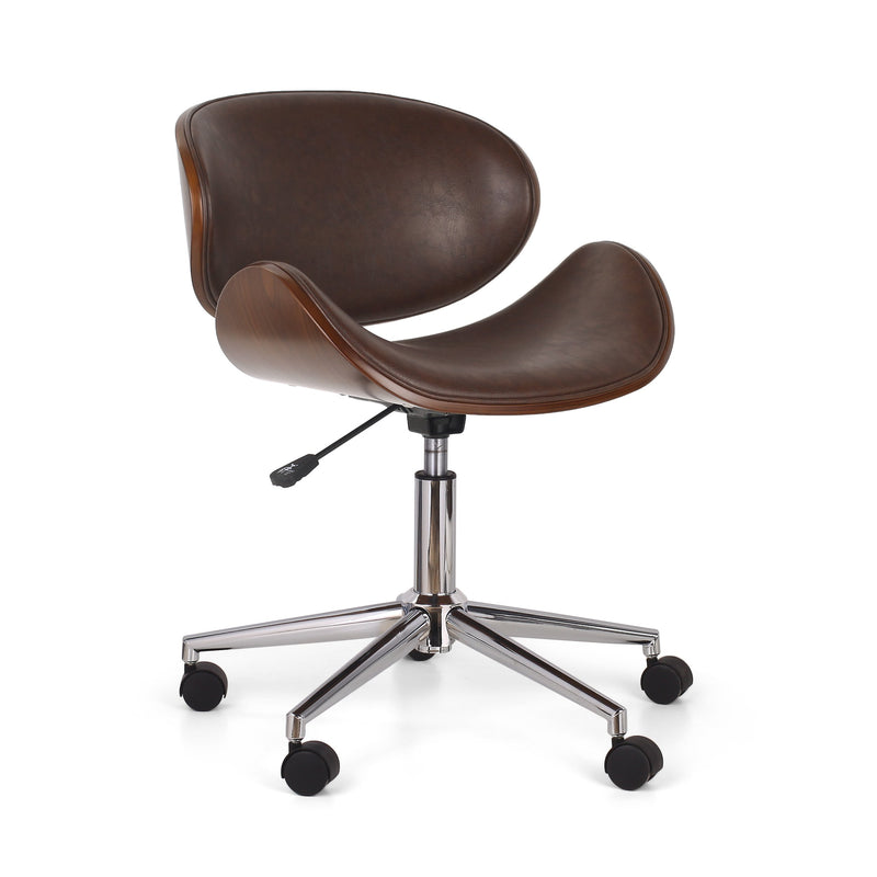 Mid-Century Modern Upholstered Swivel Office Chair - NH751413