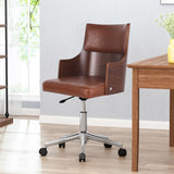 Mid-Century Modern Upholstered Swivel Office Chair - NH461413