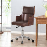 Mid-Century Modern Upholstered Swivel Office Chair - NH461413