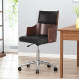 Mid-Century Modern Upholstered Swivel Office Chair - NH461413