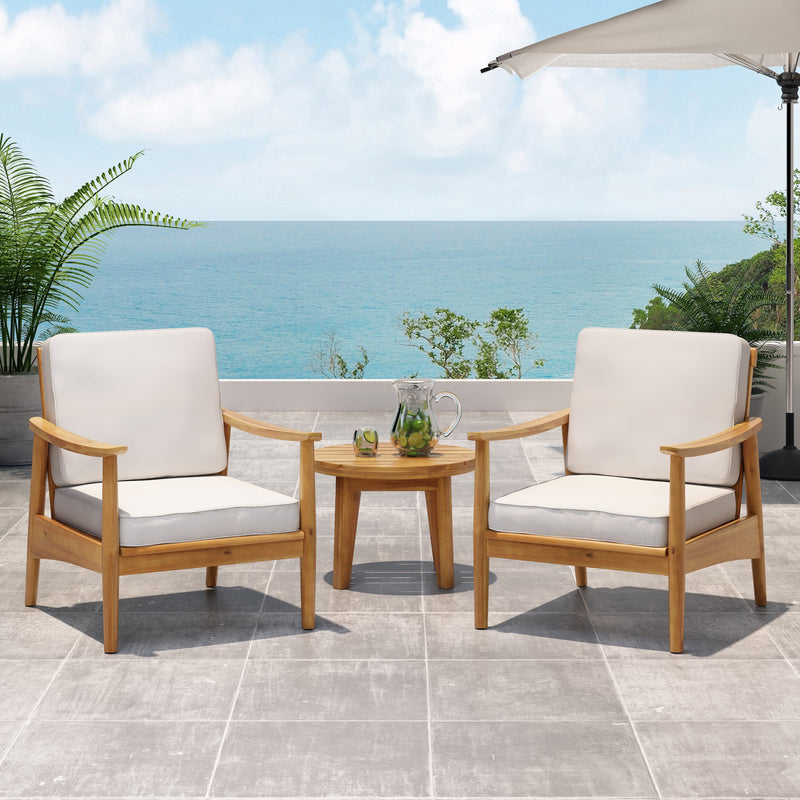 Outdoor Acacia Wood Club Chair (Set of 2) - NH346213